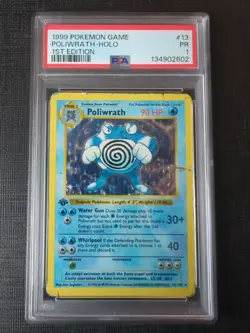 PSA 1 Pokemon Poliwrath 13/102 WotC Base Set 1st Edition Holo Rare - Image 1
