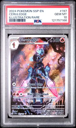 2024 POKEMON SSP EN-SURGING SPARKS #197 CERULEDGE ILLUSTRATION RARE PSA 10 - Image 1
