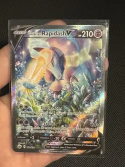 POKEMON TCG Galarian Rapidash V 168/198 Chilling Reign Alternate Art Holo MINT - Image 1