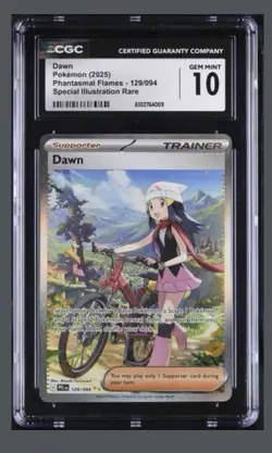 Dawn 129/094 - SIR - 2025 Pokemon TCG: Phantasmal Flames CGC GEM MINT 10 Low Pop - Image 1