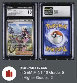 Dawn 129/094 - SIR - 2025 Pokemon TCG: Phantasmal Flames CGC GEM MINT 10 Low Pop - Image 3