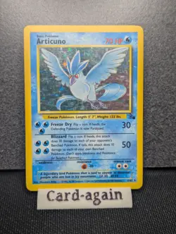 Pokemon TCG Articuno Fossil Holo Unlimited Rare Card 2/62 LP Condition - Image 1