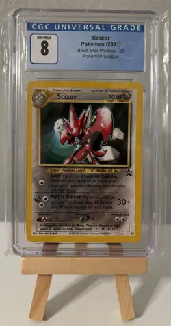 Black Star Promo Scizor Pokemon League 33 CGC 8 NM/MINT - Image 1