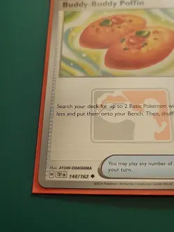 Buddy-Buddy Poffin 144/162 Reverse Holo Play! Pokemon Stamped Promo Near Mint - Image 2