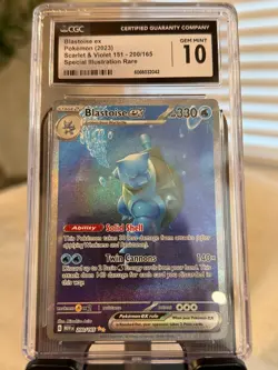 Pokemon 2023 Blastoise ex 200/165 Sv: Scarlet & Violet 151 Holo GEM MINT 10 - Image 1