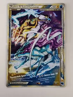 ULTRA RARE Raikou &Suicune Legend Set 92/95 93 Pokemon Holo HGSS Unleashed LP - Image 1