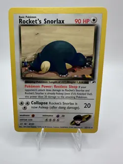 Rocket’s Snorlax 33/132 Holo - Gym Heroes - Vintage 2000 - Pokemon TCG - Image 1