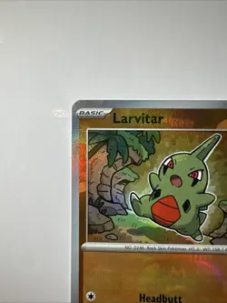 Pokemon Larvitar Master Ball Pattern Holo Card 047/131 Prismatic Evolutions NM - Image 3
