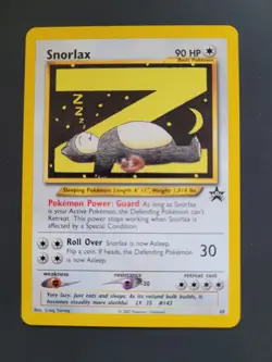 Snorlax Z Black Star Promo #49 Basic Pokemon Card TCG WOTC League - Image 1