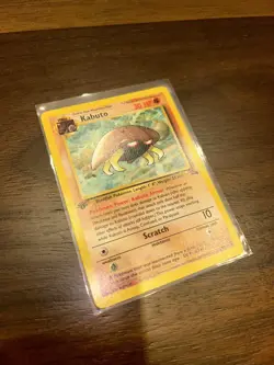 Kabuto 1st Edition Fossil Light Play LP Pokemon WOTC TCG Common Card #50/62 - Image 1