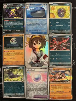Rare Sexy Anime Waifu Card and 8 Holographic pokemon cards - Image 1