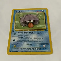 Shellder 1st Edition Portuguese 54/62 Fossil Set Pokemon Card LP Vintage TCG - Image 1