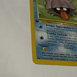 Shellder 1st Edition Portuguese 54/62 Fossil Set Pokemon Card LP Vintage TCG - Image 3