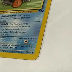 Shellder 1st Edition Portuguese 54/62 Fossil Set Pokemon Card LP Vintage TCG - Image 4