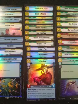 STAR WARS UNLIMITED SECRETS OF POWER 58 CARD COMPLETE FOIL SET RARE/S - Image 2