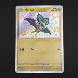 Pokemon TCG Card Noibat 194/091 Paldean Fates Rare Baby Shiny Holo - NM - Image 1