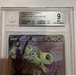 Celebi V Full Art Sword and Shield Fusion Strike Pokemon Card, BGS 9 - Image 2