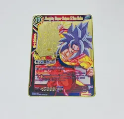Almighty Super Saiyan 5 Son Goku - Dragon Ball Z Metal Gold Trading Card Tc1 - Image 1