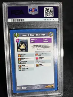 2018 Topps Clash Royale EPIC Card Giant Skeleton PSA 9 1st ever graded - Image 2