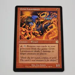 MTG Grim Lavamancer - Torment Rare LP Magic: The Gathering Creature Wizard Vtg - Image 1