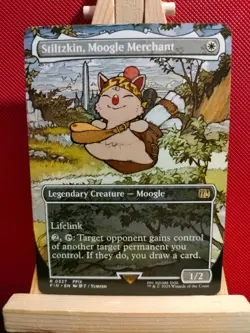 Stiltzkin, Moogle Merchant (Borderless) - Final Fantasy - Rare - NM - MTG - Image 1
