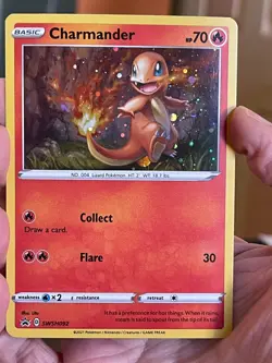POKEMON CHARMANDER SWSH092 PROMO BLACK STAR COSMOS HOLOFOIL NM CARD - Image 1