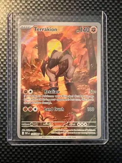 Pokemon 2025 Scarlet & Violet White Flare Terrakion #135 Full Art NM - Image 1