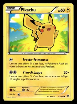 Carte Pokemon PIKACHU 42/146 Commune XY FR - Image 1