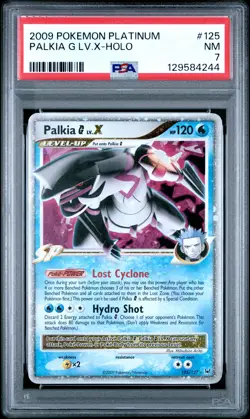 2009 POKEMON PLATINUM #125 PALKIA G LV.X-HOLO PSA 7 - Image 1