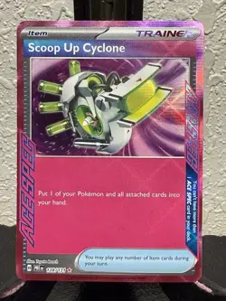 Pokemon TCG Scoop Up Cyclone 128/131 Prismatic Evolutions Ace Spec Trainer - Image 1