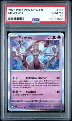 2023 POKEMON MEW EN-151 #150 MEWTWO PSA 10 - Image 1