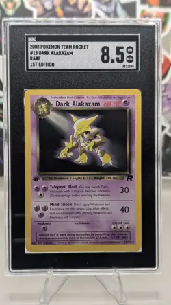 2000 Pokemon Dark Alakazam #18 SGC 8.5 1st Edition Team Rocket Rare - Image 1