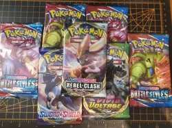 Pokemon Booster Packs. Sword and Shield and Battle Styles Assorted Packs - Image 1