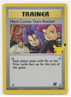 Pokemon Here Comes Team Rocket! 15/82 25th Anniversary Celebrations Holo (NP) - Image 1