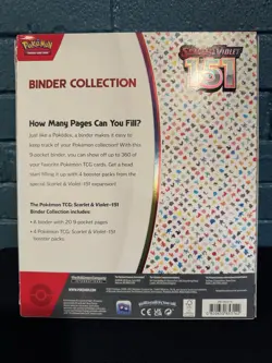Sealed Box Pokemon TCG Scarlet & Violet 151 Binder Collection 4 Packs + Binder! - Image 2