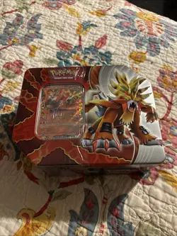 Pokemon Paradox Destinies Tin-Gouging Fire ex Tin w/5 Booster Packs New/Sealed - Image 1