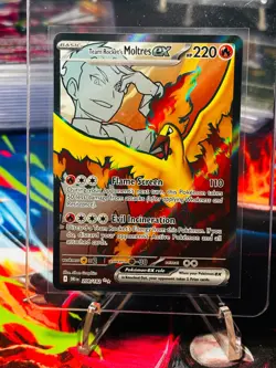 Pokemon TCG Team Rockets Moltres EX Destined Rivals 208/182 NearMint Condition - Image 1
