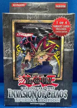 Yu-Gi-Oh! Invasion of Chaos Special Edition Box LE Variant + 3 Packs SEALED - Image 1