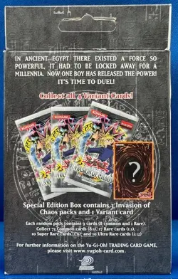 Yu-Gi-Oh! Invasion of Chaos Special Edition Box LE Variant + 3 Packs SEALED - Image 2