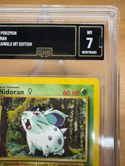 1999 Pokemon Jungle Nidoran 1st Edition GMA 7 WOTC Vintage Card #57 - Image 3