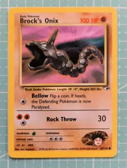 Brock's Onix 69/132 Common: Gym Heroes Pokemon Trading Card Game TCG English - Image 1