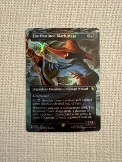The Destined Black Mage Borderless Foil R0447 Final Fantasy MTG NM - Image 1