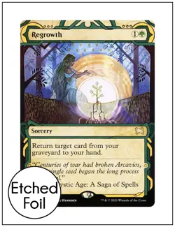 1x Regrowth, Etched Foil, Magic MTG NM - Image 1