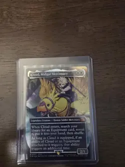 Cloud, Midgar Mercenary (Borderless Chocobo Track Foil) Final Fantasy MTG NM - Image 1