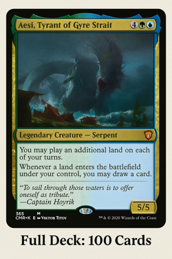 Aesi, Tyrant of Gyre Strait Custom Commander Deck MTG Magic the Gathering - Image 1