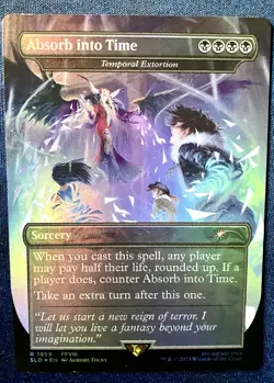 Absorb into Time FOIL MTG Final Fantasy Secret Lair Game Over IN HAND - Image 1