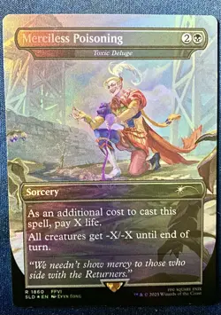 Merciless Poisoning FOIL MTG Final Fantasy Secret Lair Game Over IN HAND - Image 1