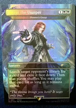 Unseat the Usurper FOIL MTG Final Fantasy Secret Lair Game Over IN HAND - Image 1