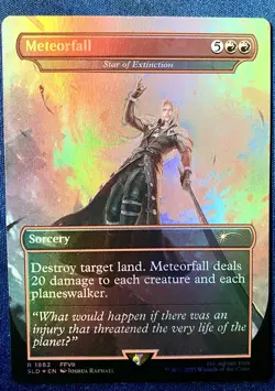 Meteorfall FOIL MTG Final Fantasy Secret Lair Game Over IN HAND - Image 1