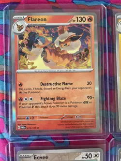 Pokemon Eevee Reverse Holo Jolteon Flareon Vaporeon Holo Prismatic Evolutions - Image 4